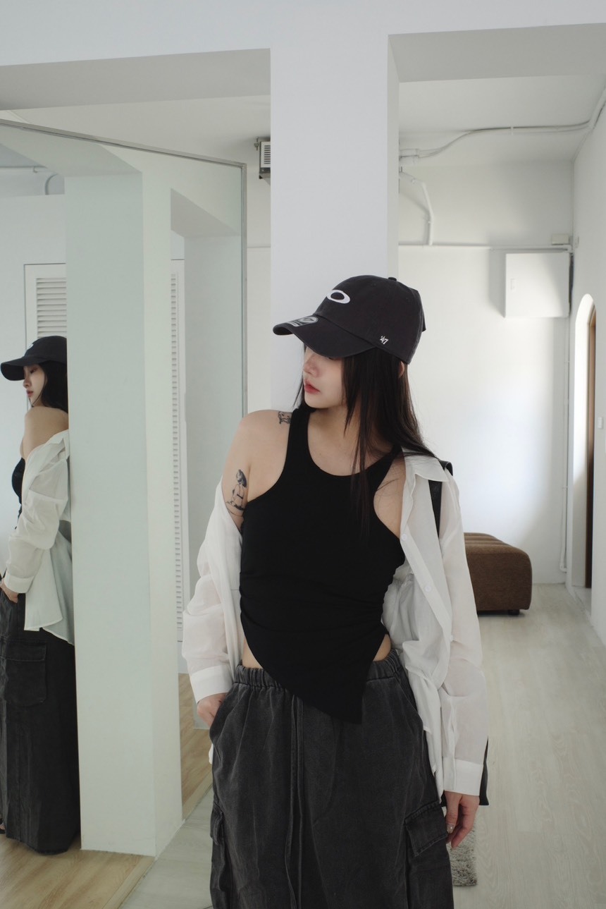 <女裝現貨💗>  M13 後排釦棉麻寬襯(附髮圈) 兩色