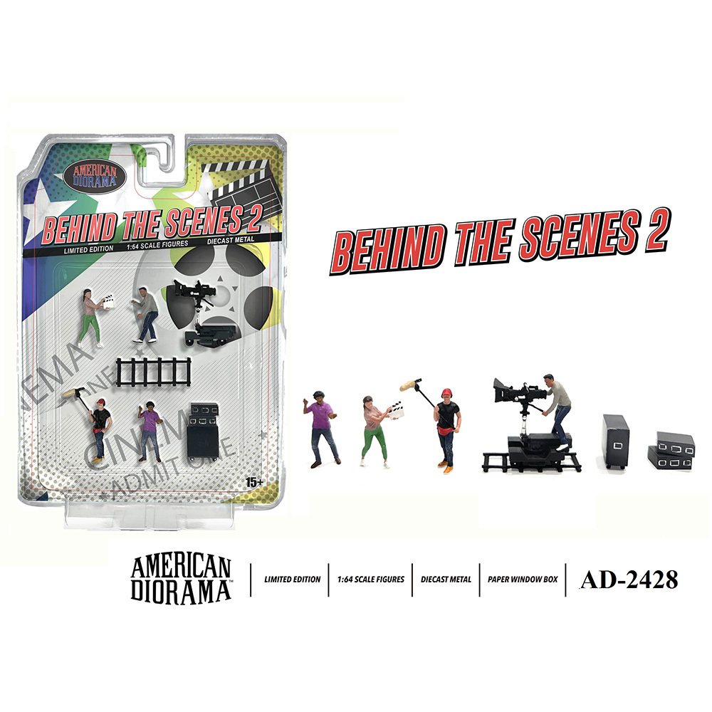 【預訂】American Diorama 1:64 Figure Set: Behind the Scenes 2 (Include 4 figures & 5 accessories total 9 pieces)