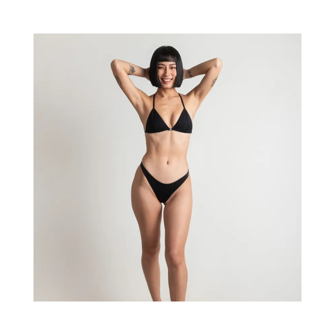 ▲TIMU 1.5mm NEO 前扣三角比基尼 TOP / 經典黑 Black