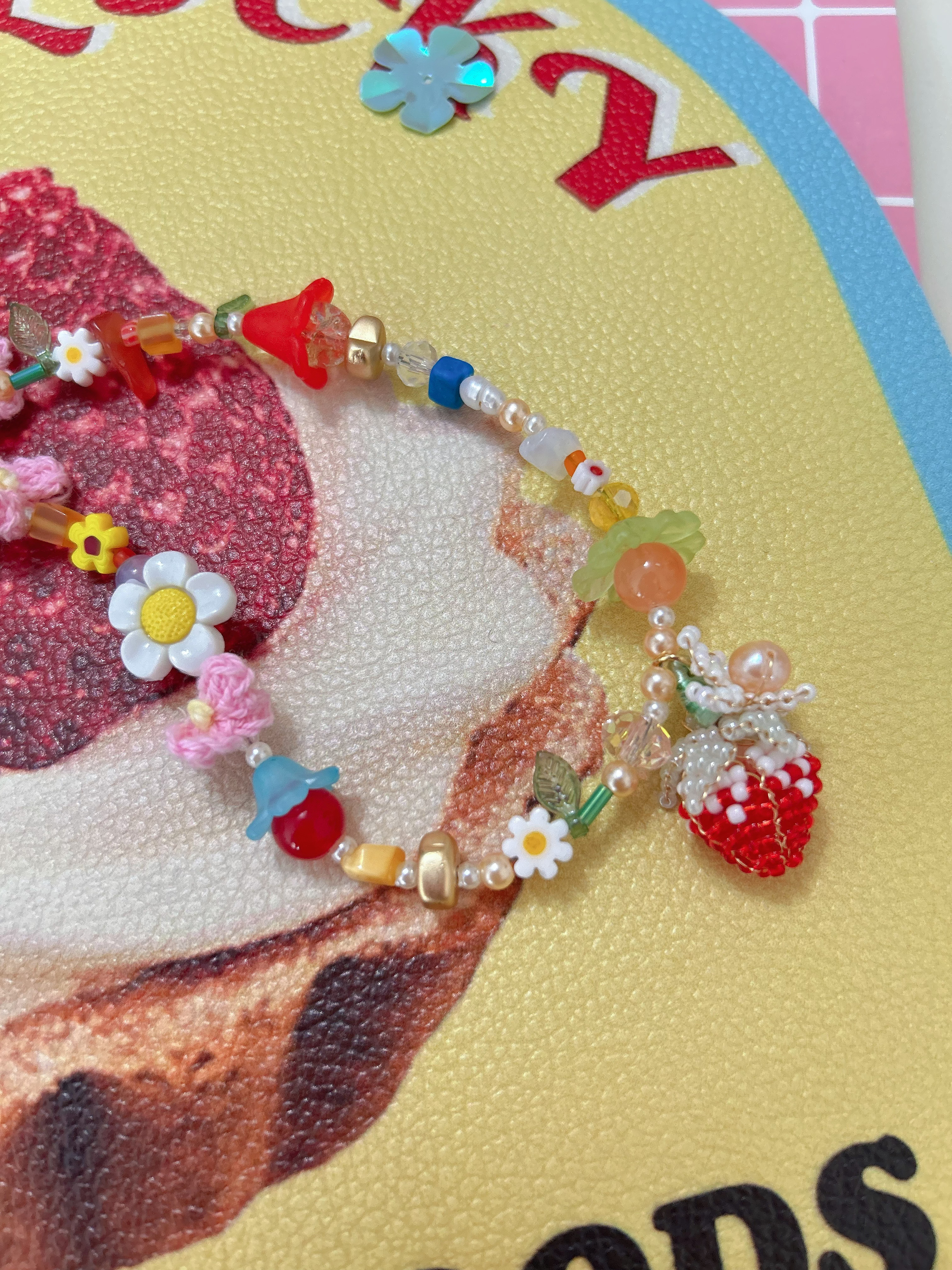 【現貨】泰國手作士多啤梨🍓珠珠頸鏈