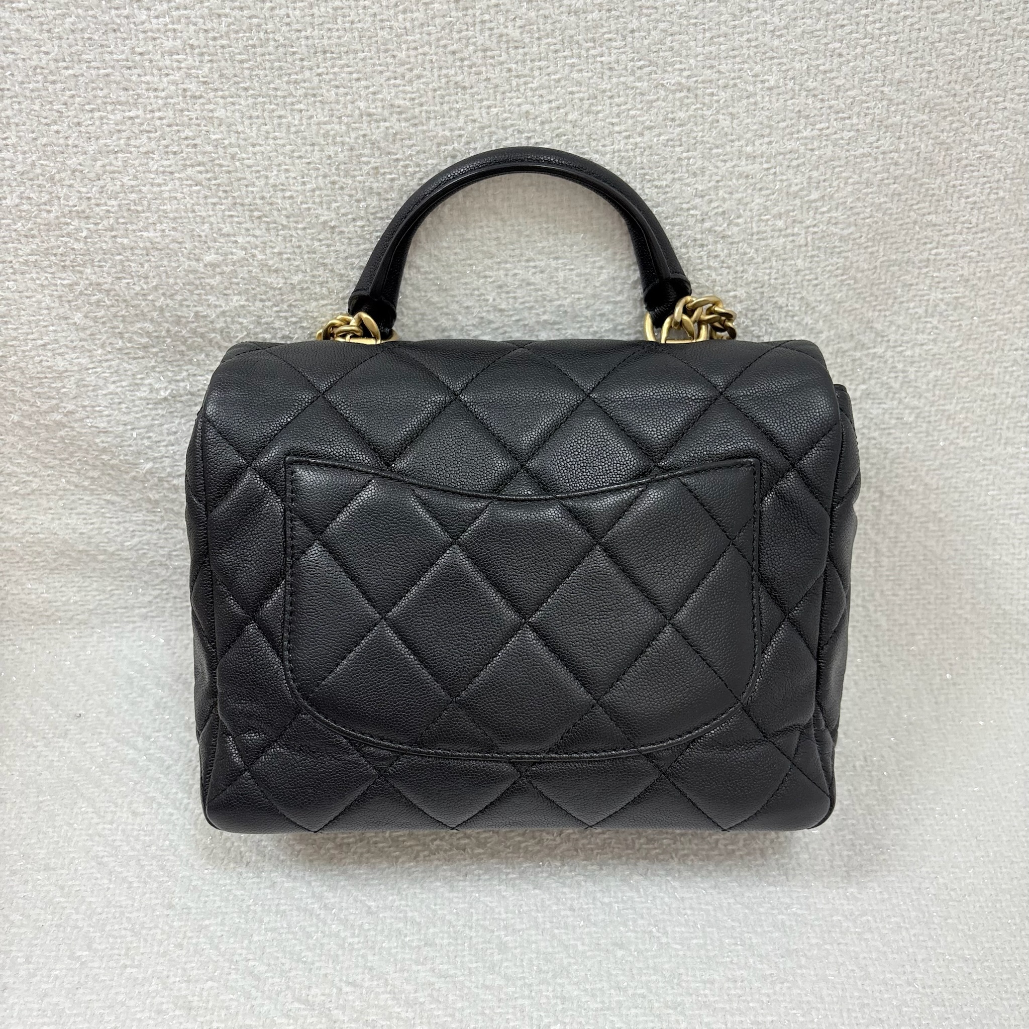 Chanel Flap Bag With Handle - Black / Ghw