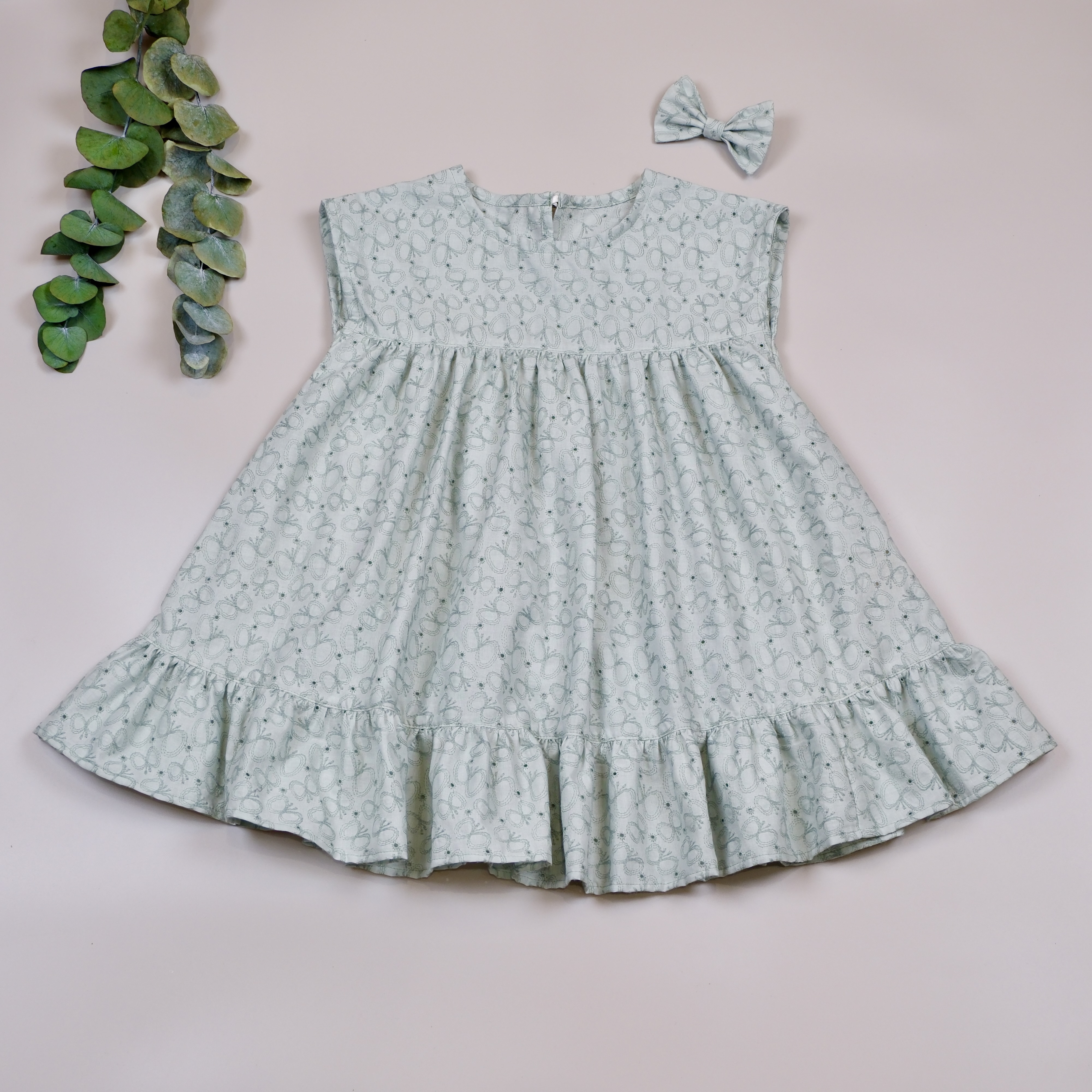 蝴蝶夢語 Butterfly Dreamtalk ⟡ 晨露綠語 ⟡ 手作女童無袖洋裝