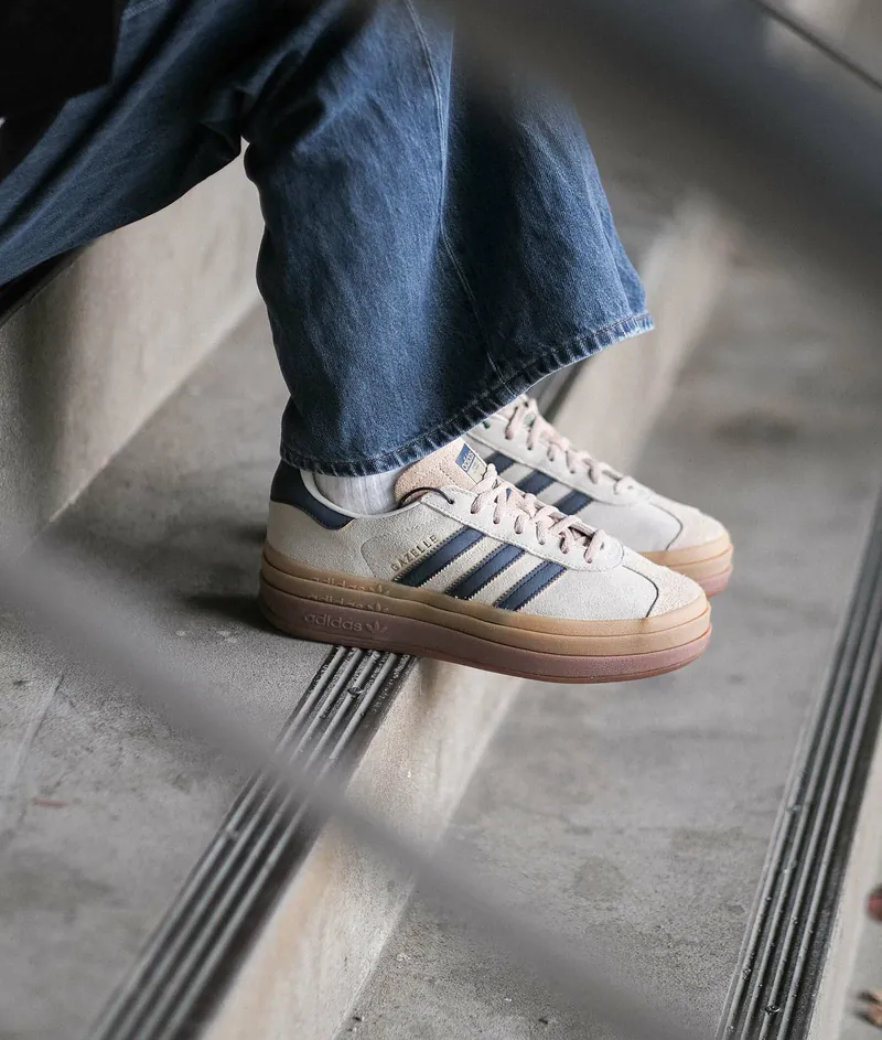 ADIDAS GAZELLE BOLD 米藍色 厚底 麂皮 [限時勁減!!]