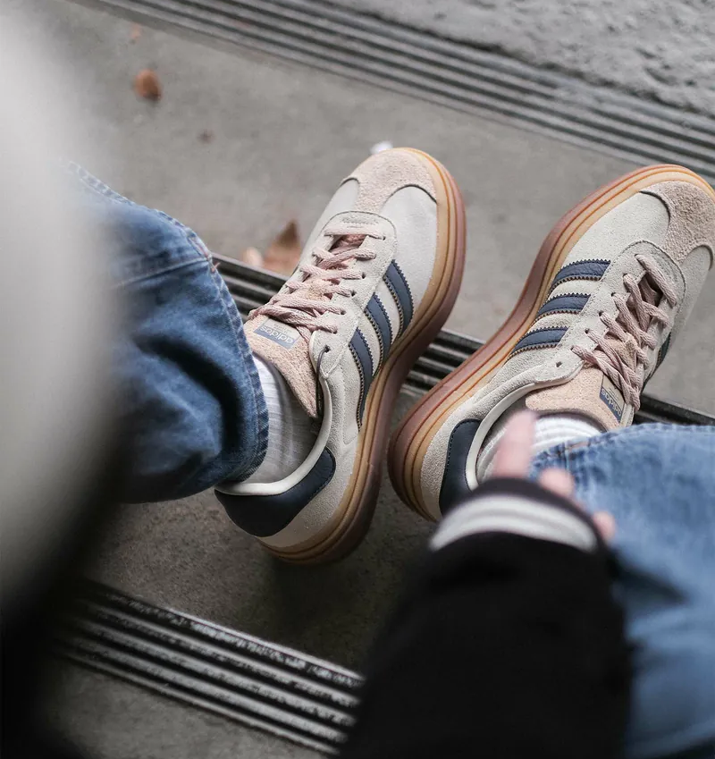 ADIDAS GAZELLE BOLD 米藍色 厚底 麂皮 [限時勁減!!]