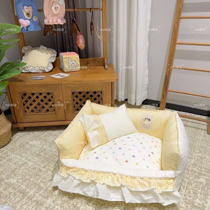 哼唧兽多巴胺格子狗窝沙发可拆洗（ 50x40x26）（ 65x50x26）