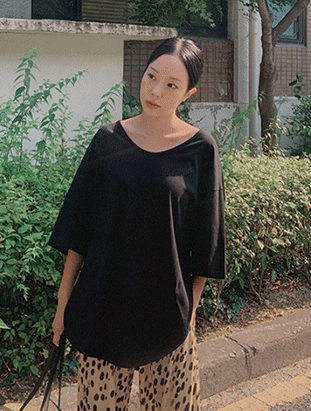 春夏新款/前圓弧側開叉棉t MANIFEST正韓🇰🇷