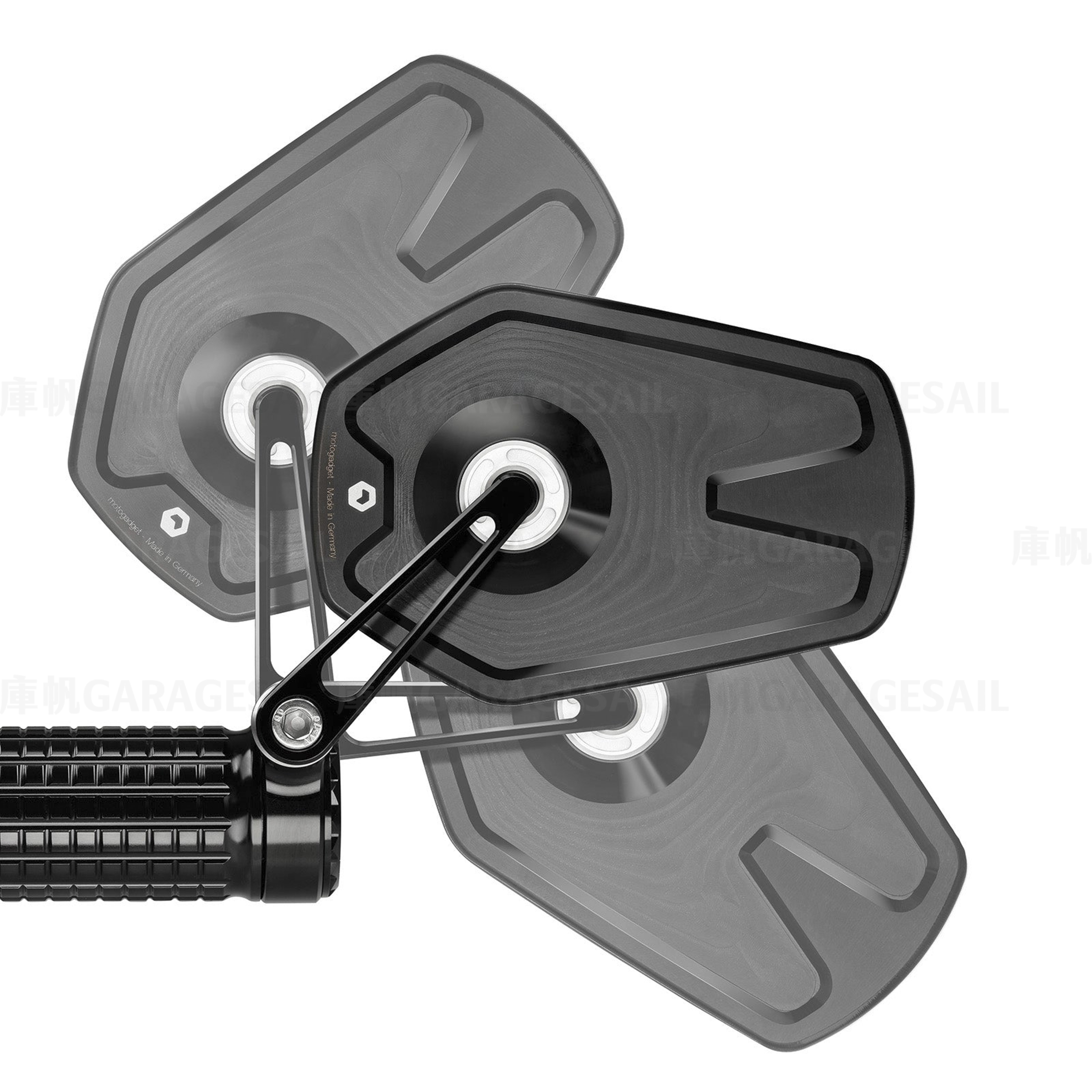 Motogadget 把手端 後照鏡 盾形 短桿 可折