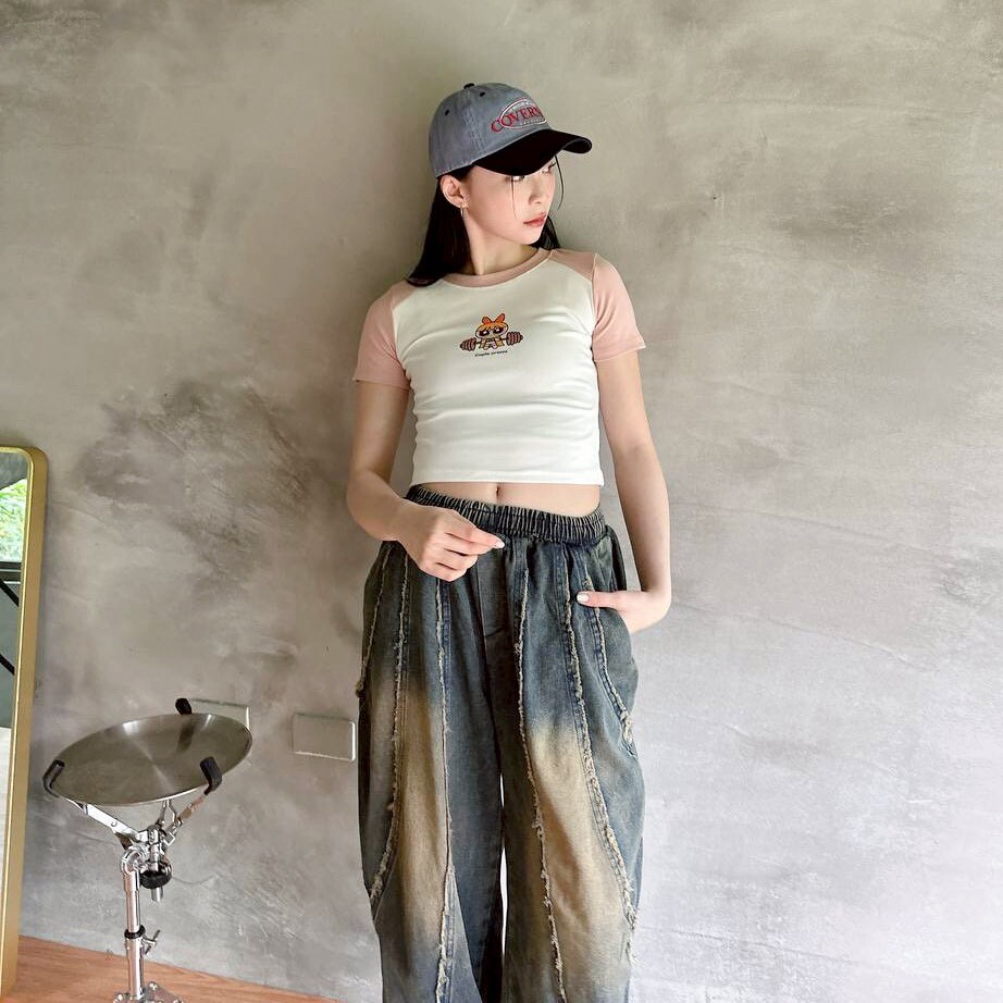 自訂款 飛天小女警舉重短T