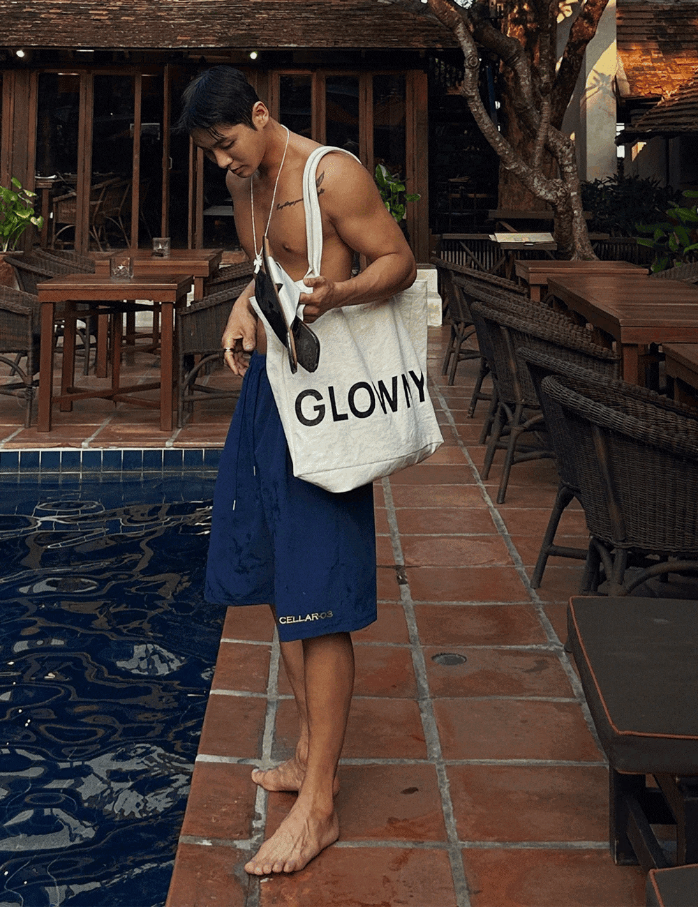 Cella 細繩尼龍短褲