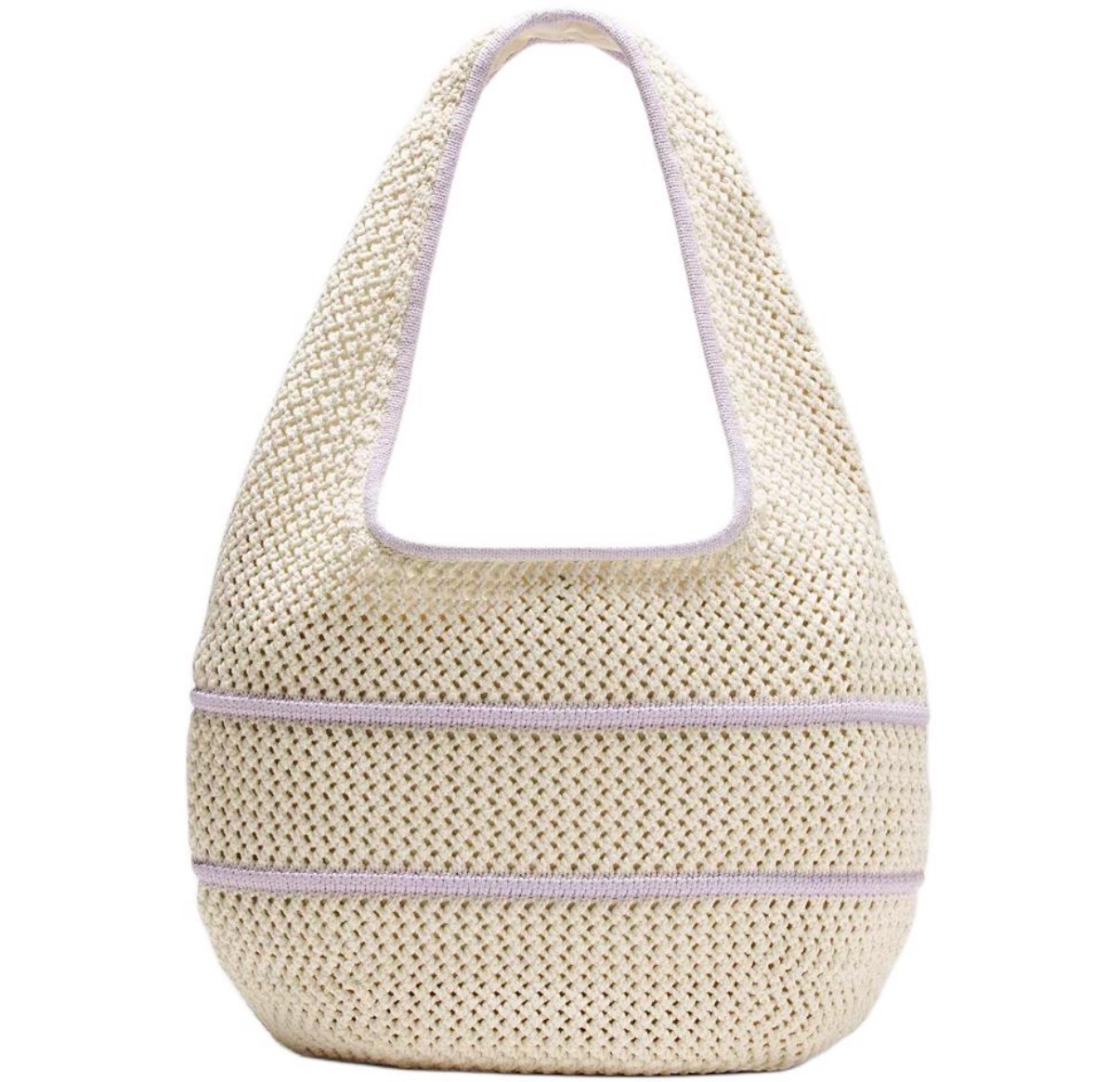 lululemon 7L 刺繡Logo手提包（象牙白／薰衣草霜）