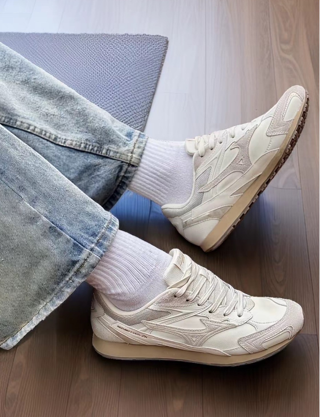 Mizuno LG 60S 2K 綿雲白 德訓休閒鞋