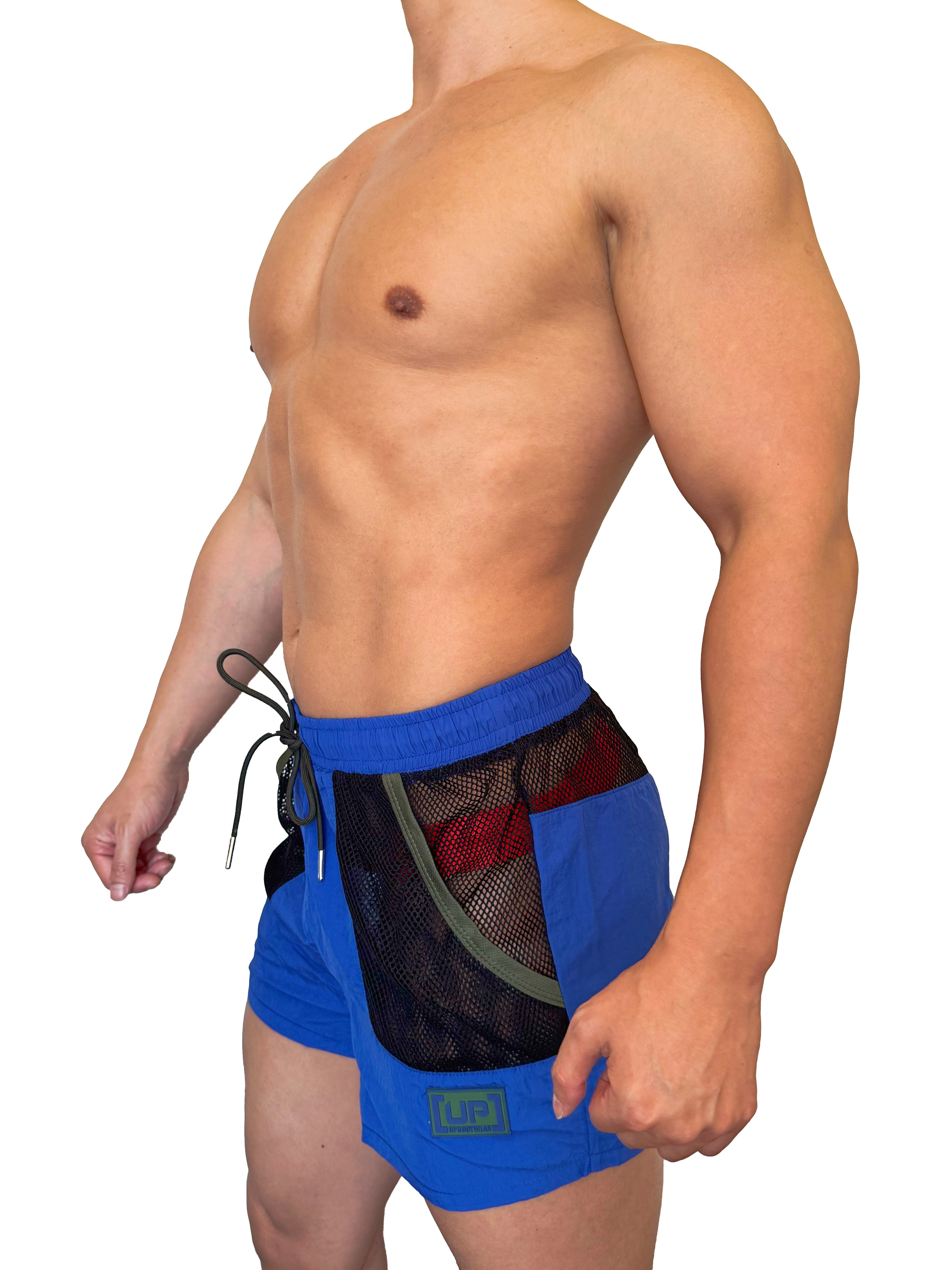 2025全新系列 - UP For Fun Surf 網透沙灘短褲 鮮彩藍