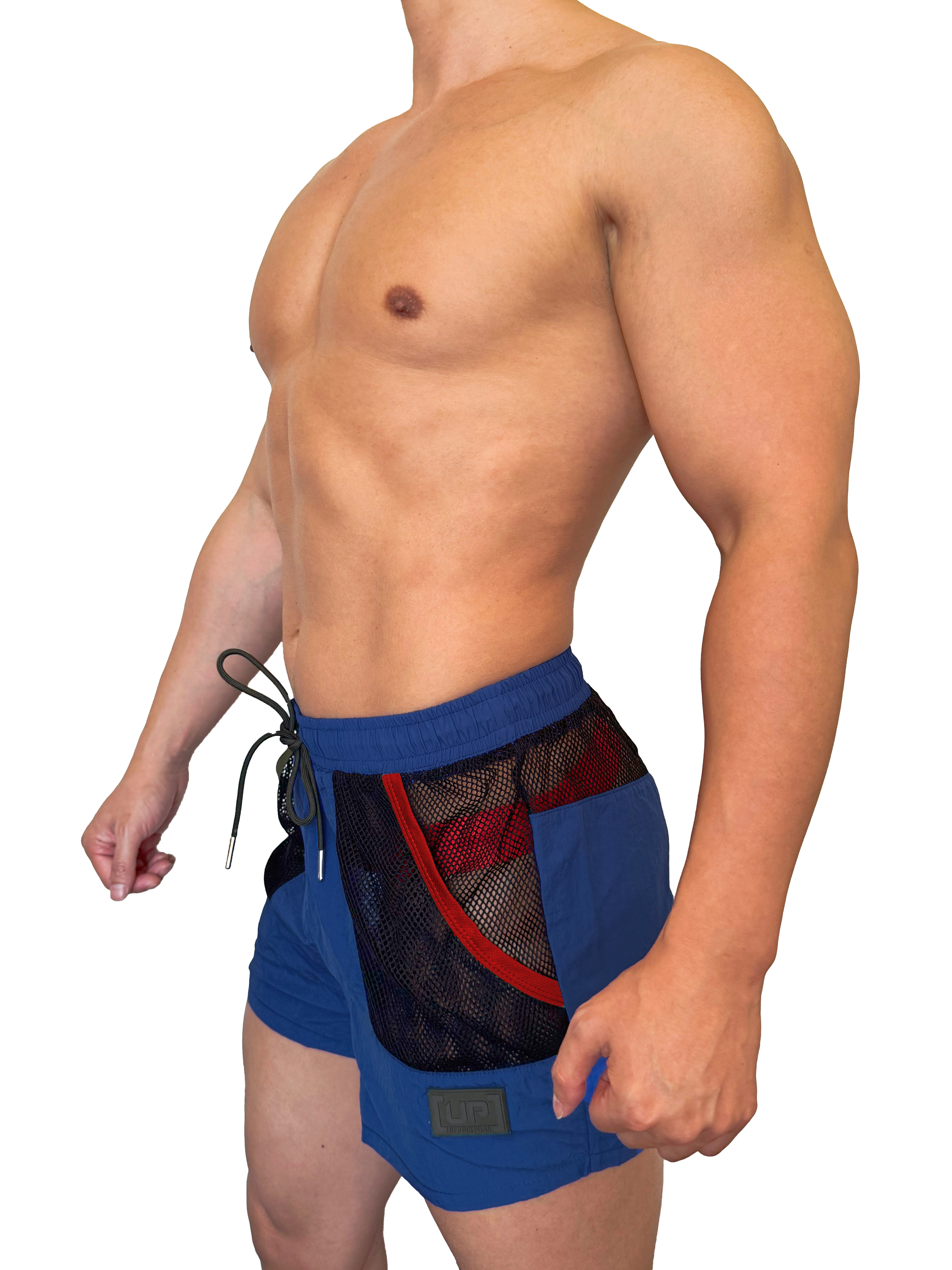 2025全新系列 - UP For Fun Surf 網透沙灘短褲 海軍藍