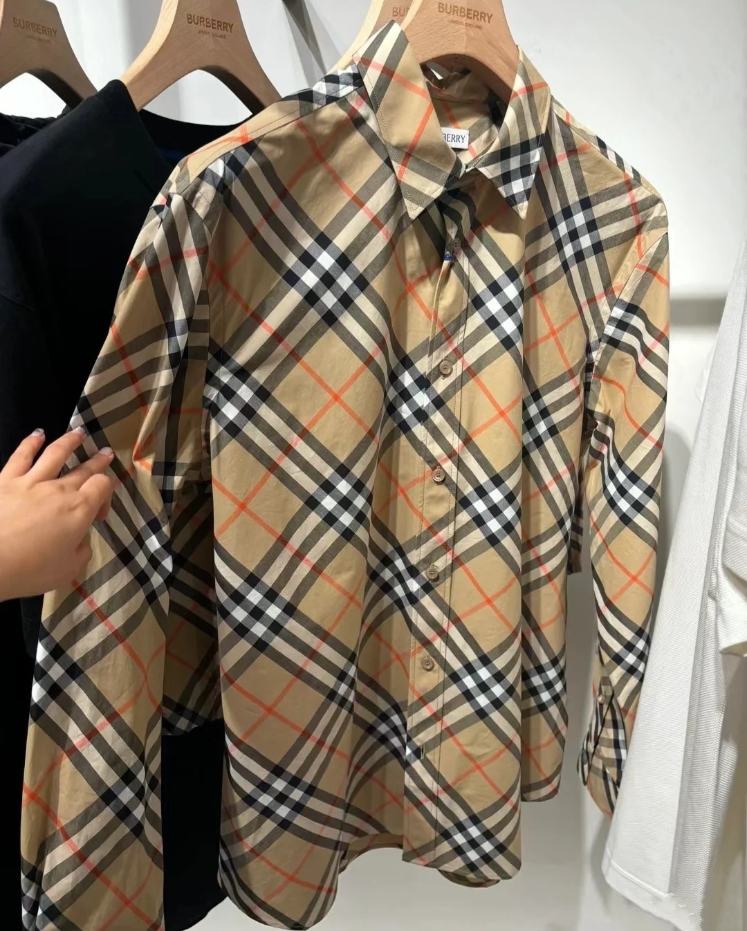 BBR 經典斜紋 小格仔 男款襯衫 長袖