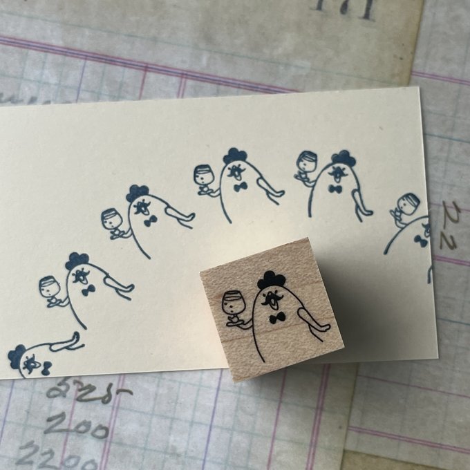 日本YUN．乾杯！2x2cm原創櫸木印章