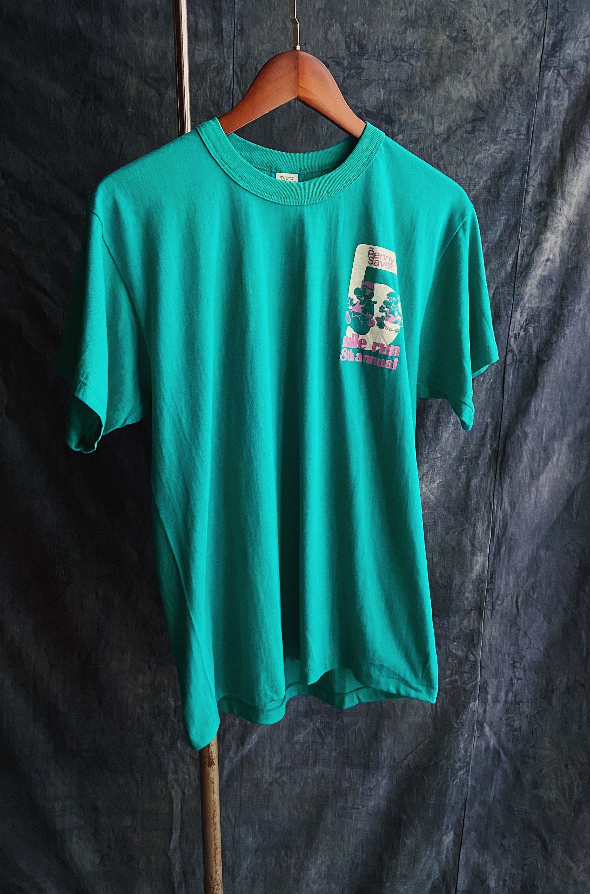 80s Vintage T-shirt “PENNY SAVER” / 美國 競賽紀念 古著短踢 湖水綠