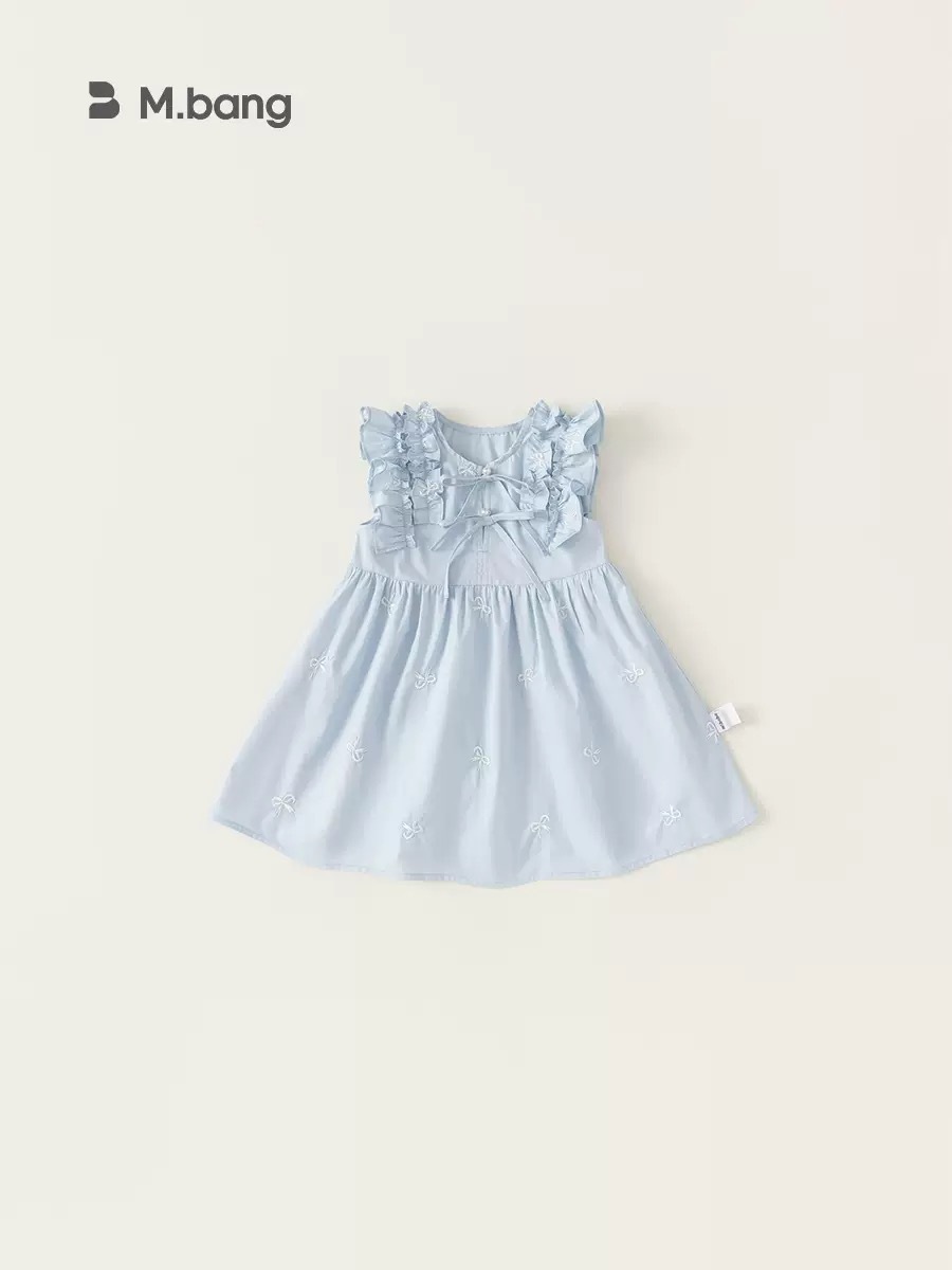 寶寶藍蝴蝶結洋裝
