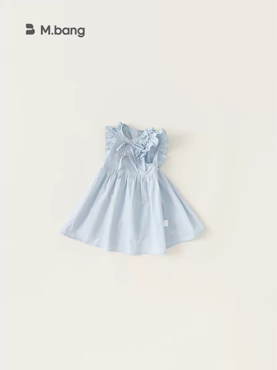 寶寶藍蝴蝶結洋裝