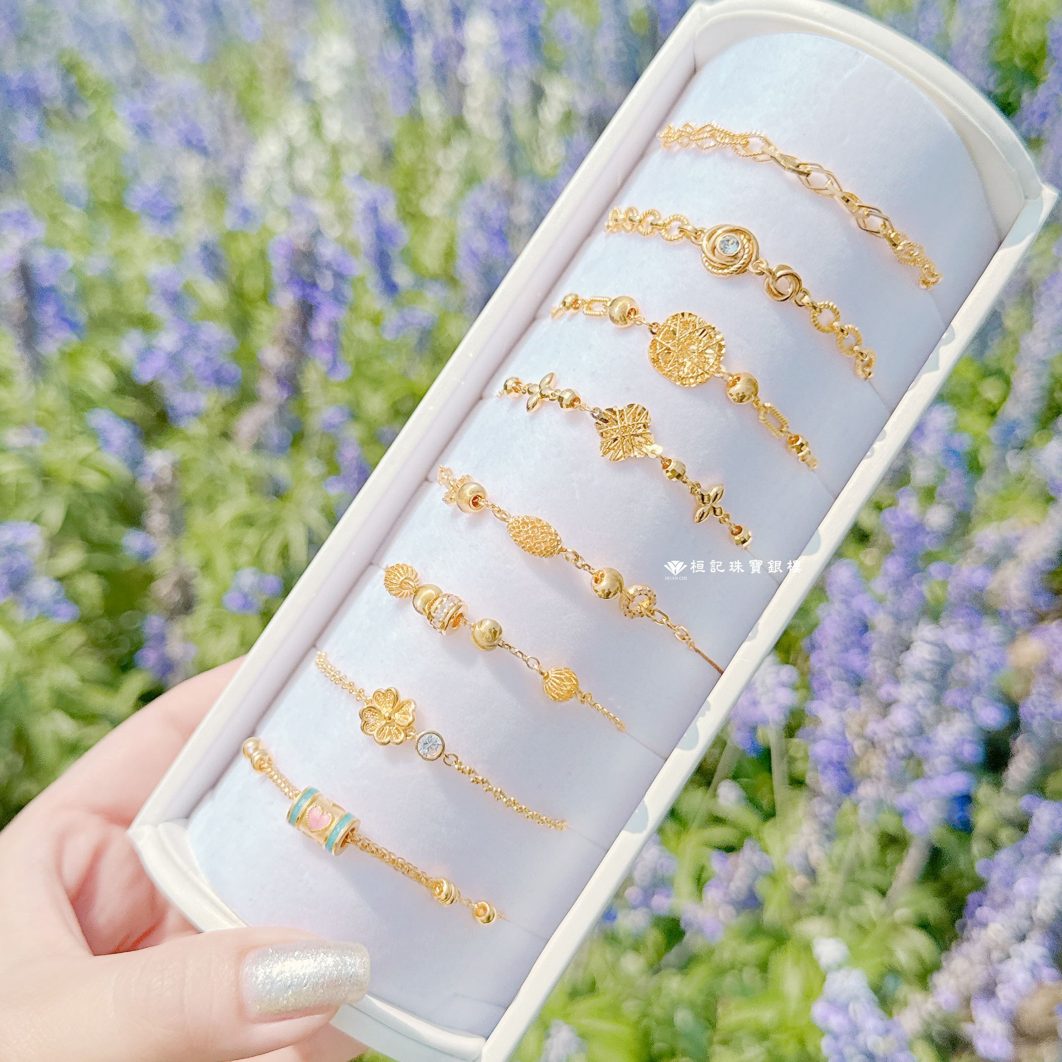 讓愛轉動/晨曦(寬版)/珠事圓滿/編織幸福(桂花鍊) 黃金手鍊