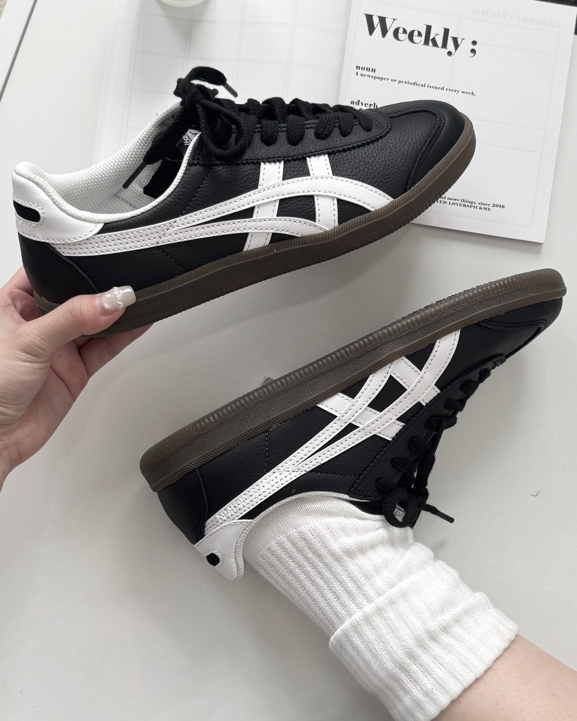 <快速出貨> Onitsuka Tiger 鬼塚虎 TOKUTEN 經典黑白 焦糖底