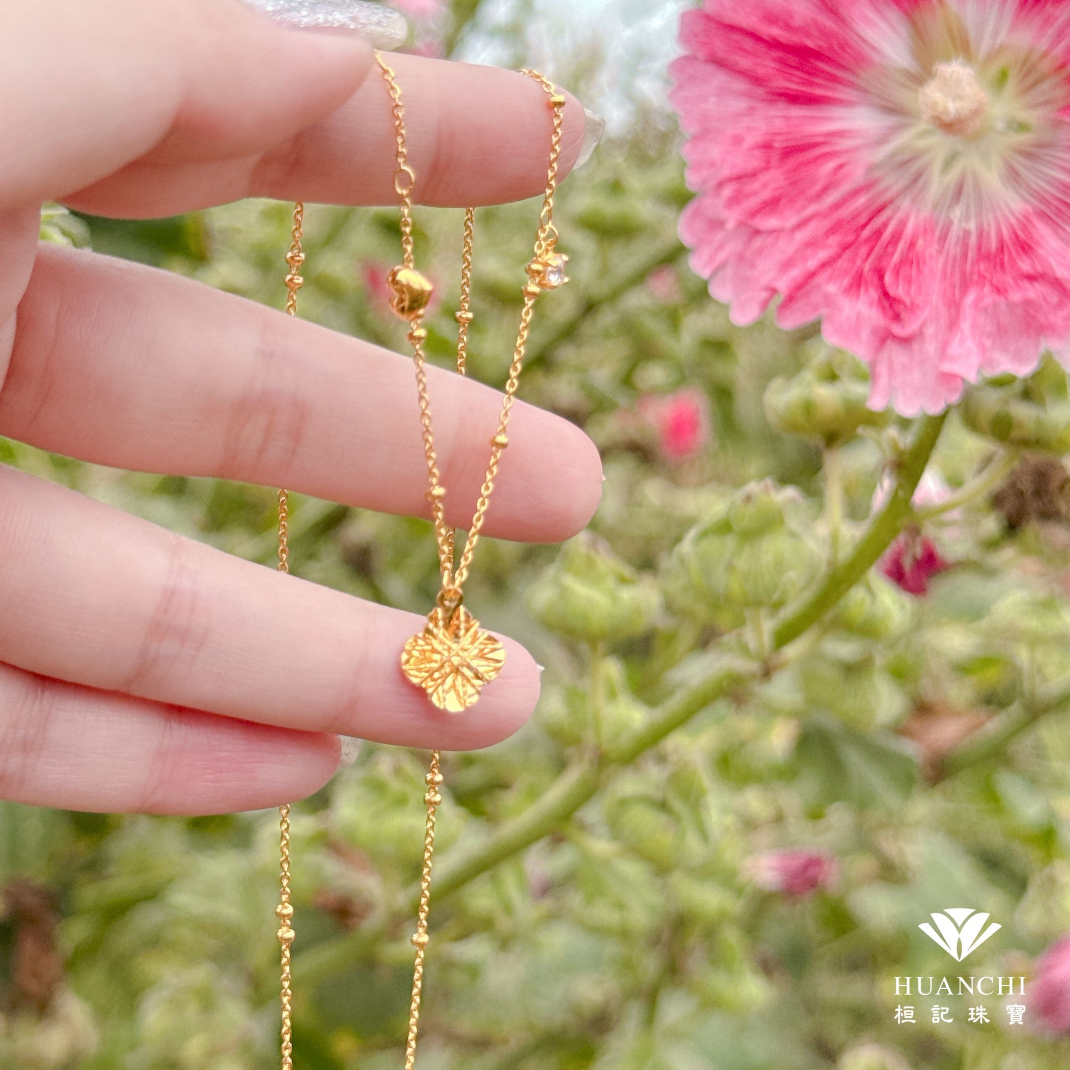 閃耀幸福(金絲) 黃金項鍊