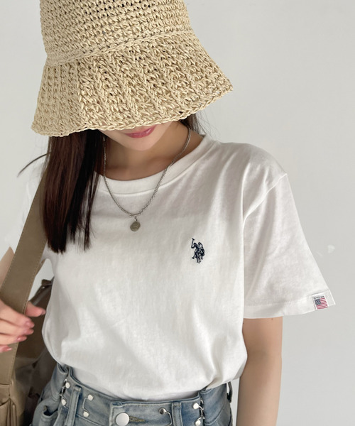 <快速出貨> 🇯🇵U.S. POLO ASSN. 女款刺繡LOGO短袖上衣 7色