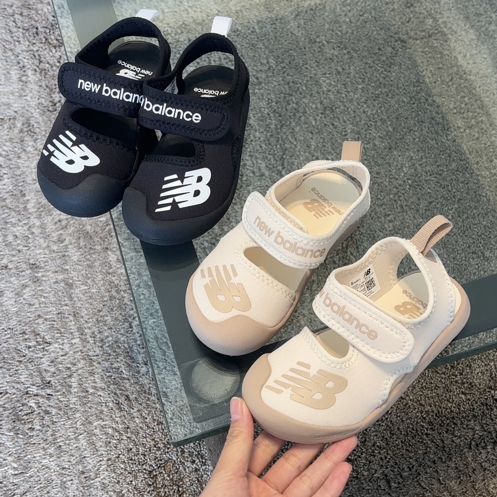 New Balance TD CRSR 日本限定 奶茶色 魔鬼氈 黑色 涼拖鞋 小童 童鞋 SICRSRA1