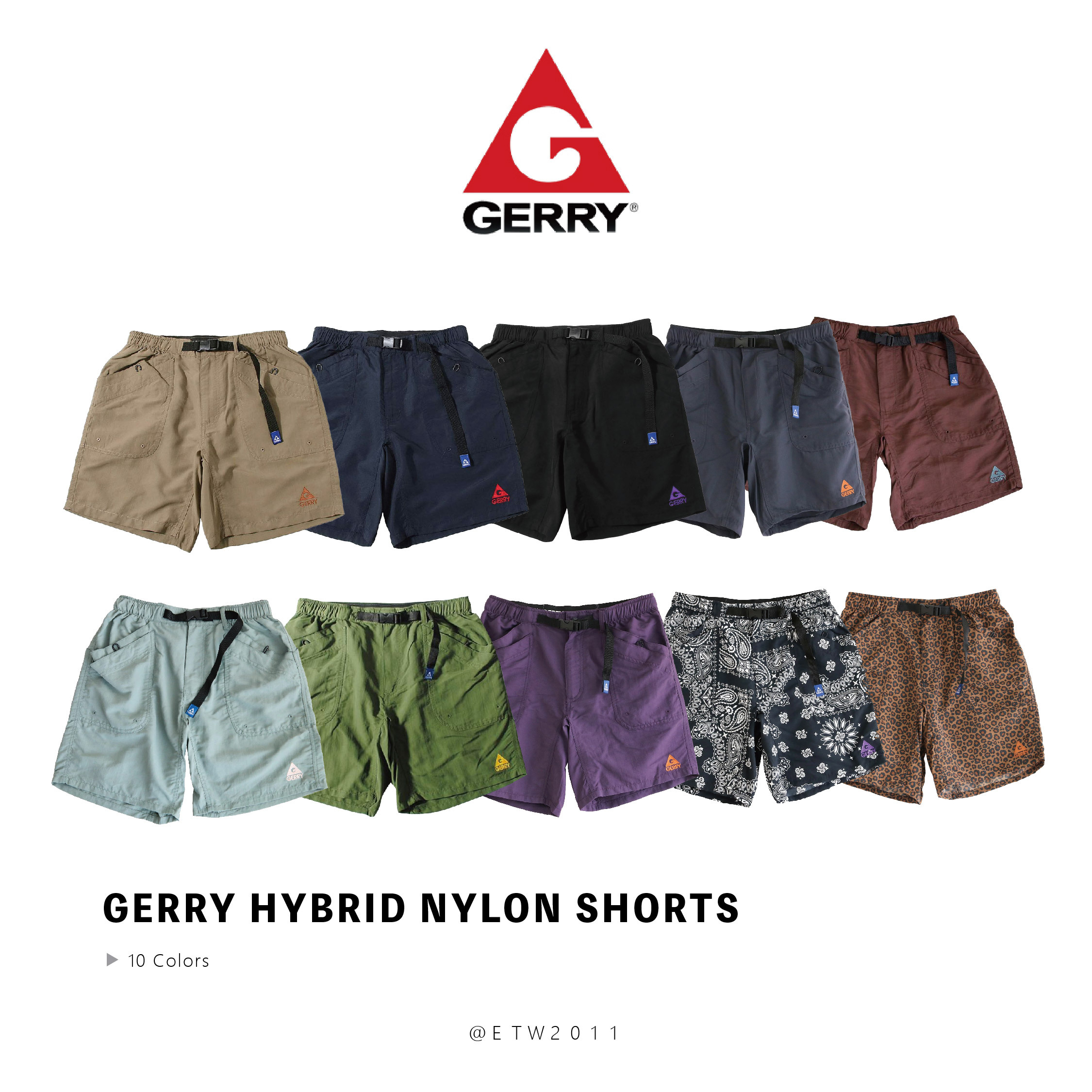 ☆ETW☆【EASY TO WEAR】GERRY HYBRID NYLON SHORTS 078700 涼感 機能 水陸兩用 短褲