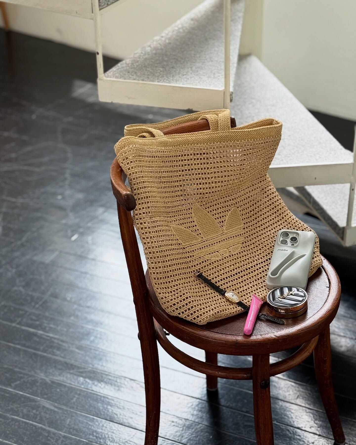 Adidas Originals Knitting Tote Bag 法式編織 度假風 單肩 托特包 KC1421