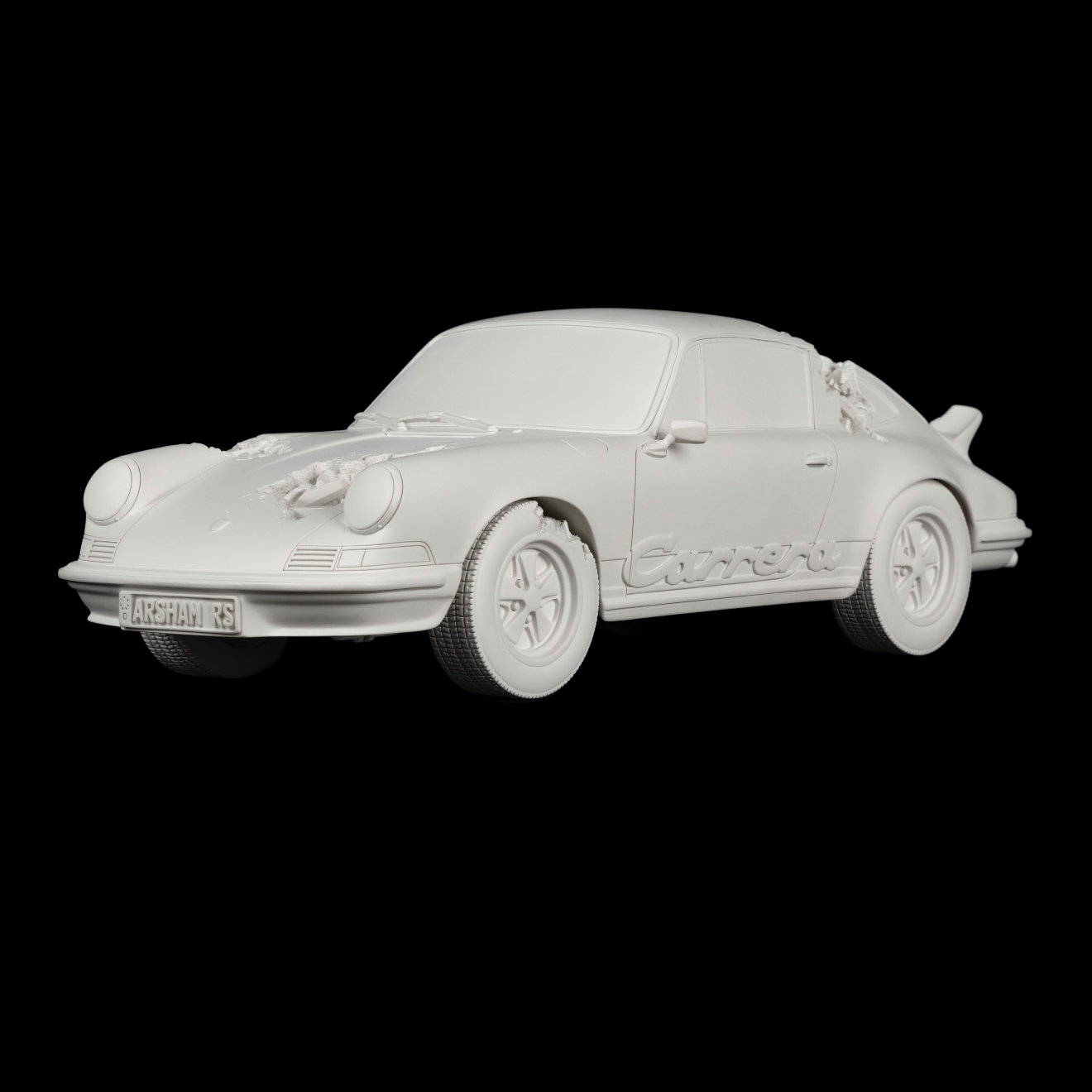 Daniel Arsham Eroded Porsche Carrera RS Figure white color (Edition of 500)
