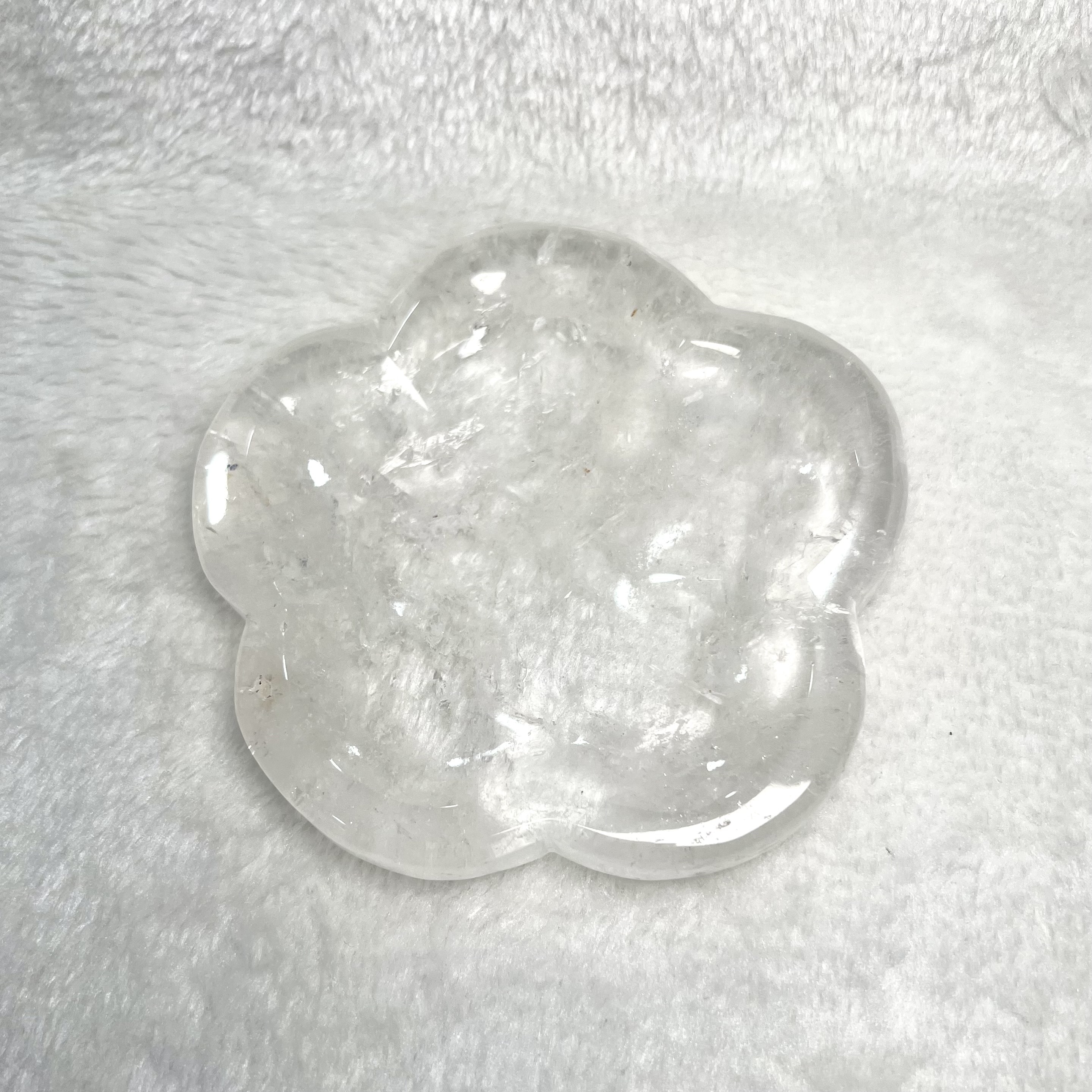 花形白水晶碟 #H700B