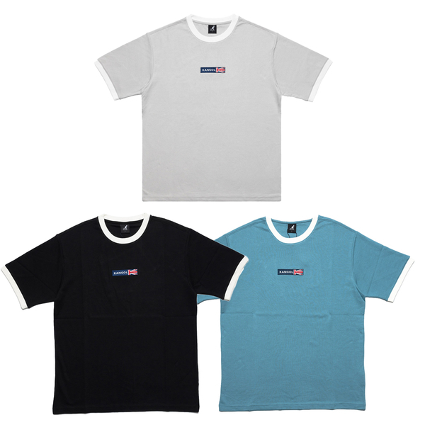 【下殺↘ $399】KANGOL 短袖 短T 淺灰 白領口 落肩 短袖 62251033-