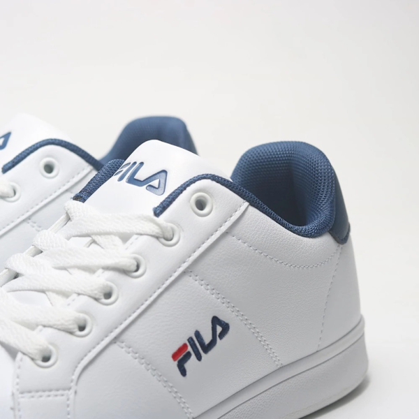 FILA 休閒鞋 白藍色 皮革 復古 小白鞋 女 5C323Y133