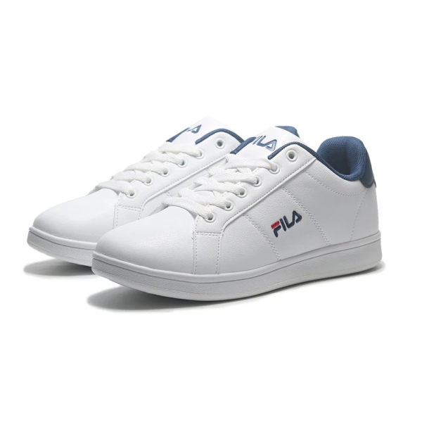 FILA 休閒鞋 白藍色 皮革 復古 小白鞋 女 5C323Y133