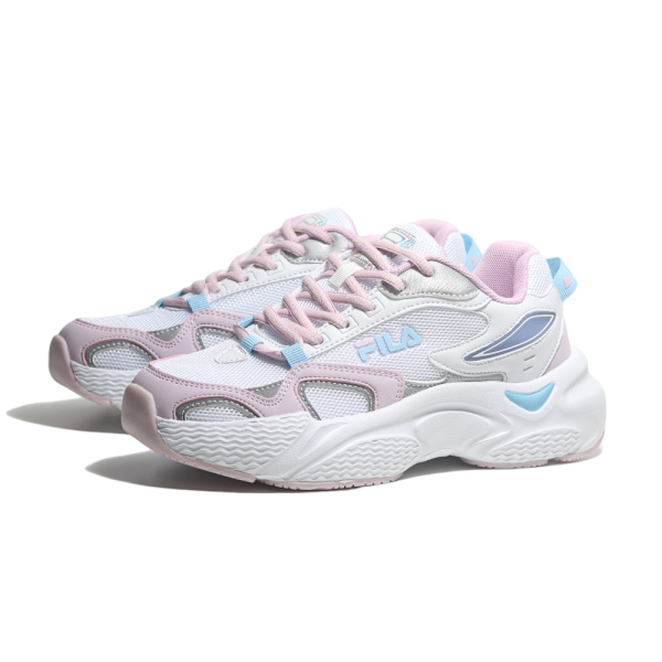 FILA 休閒鞋 HEARTS 白粉藍 愛心 情人節 老爹鞋 女 5J919Y153