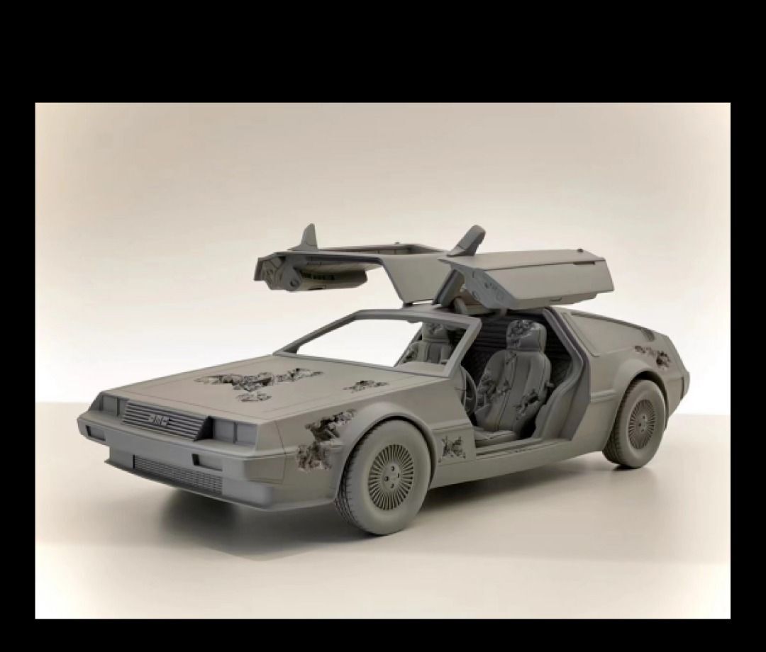 Daniel Arsham Back to the Future Car Figure DeLorean