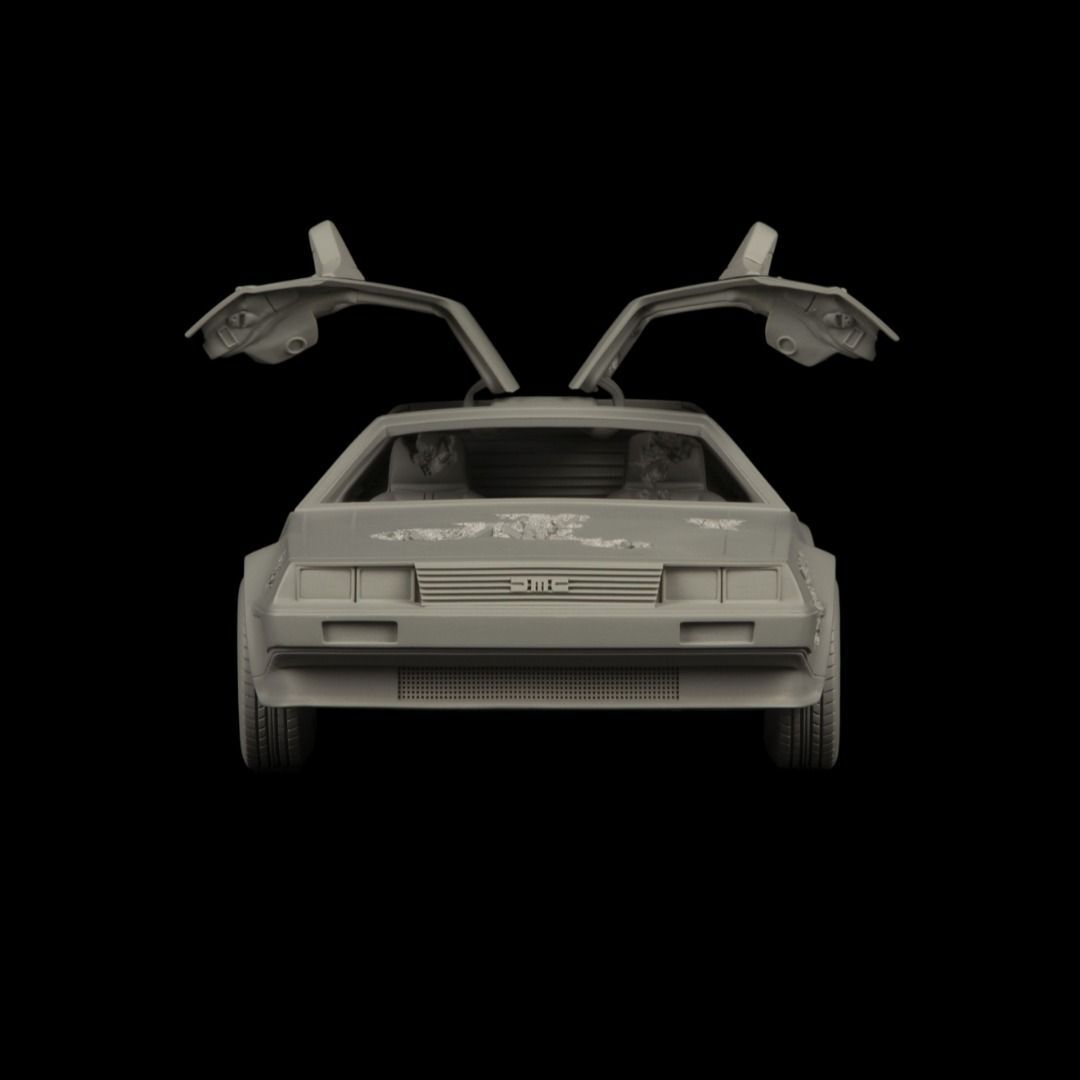 Daniel Arsham Back to the Future Car Figure DeLorean