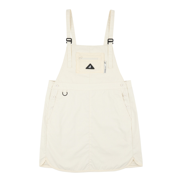 KANGOL 吊帶裙 黑 米白 口袋 工裝 短裙 女 6422157101 6422157120