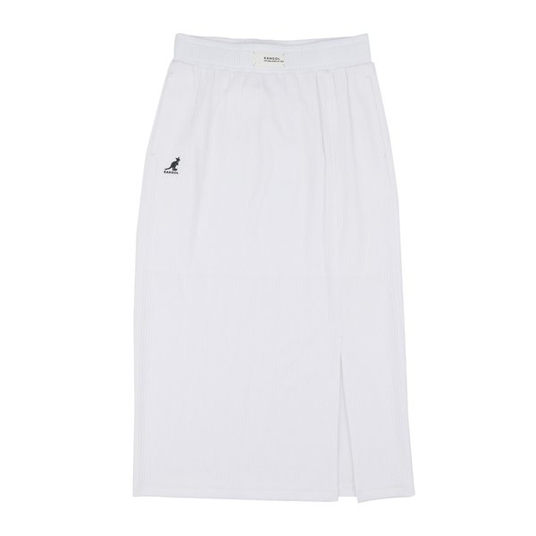 KANGOL 長裙 黑 白 羅紋 休閒 直筒裙 女 6422157500 6422157520