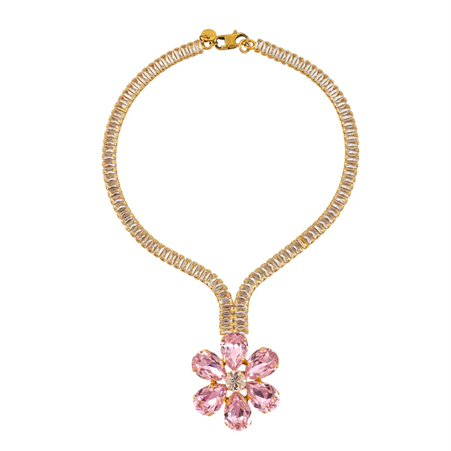 1MY1122-034 MAYOL 希臘全人手製飾品 Roseanne Necklace Gold/Pink #N77 (A-K11-E)