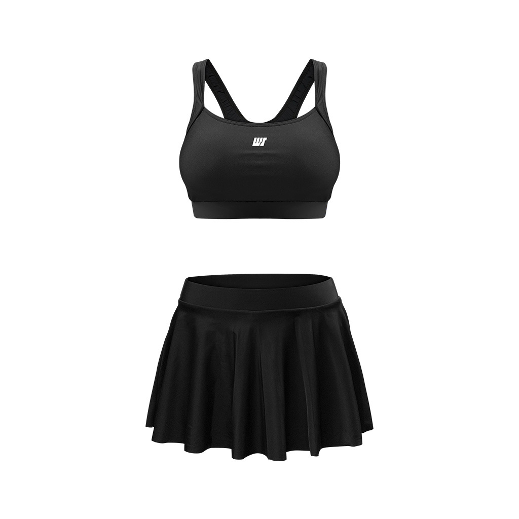 HydroFit 游泳 Bra Top 套裝 - 黑