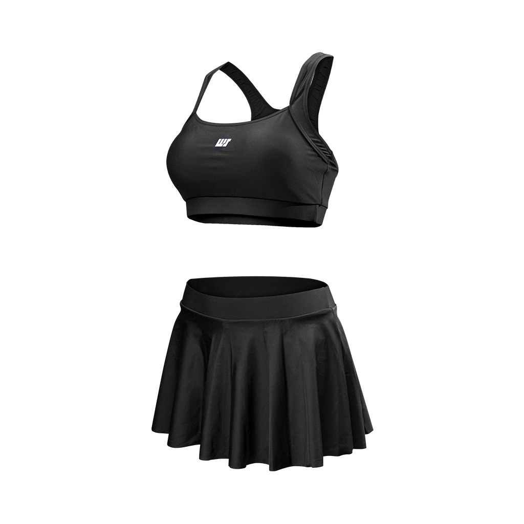 HydroFit 游泳 Bra Top 套裝 - 黑