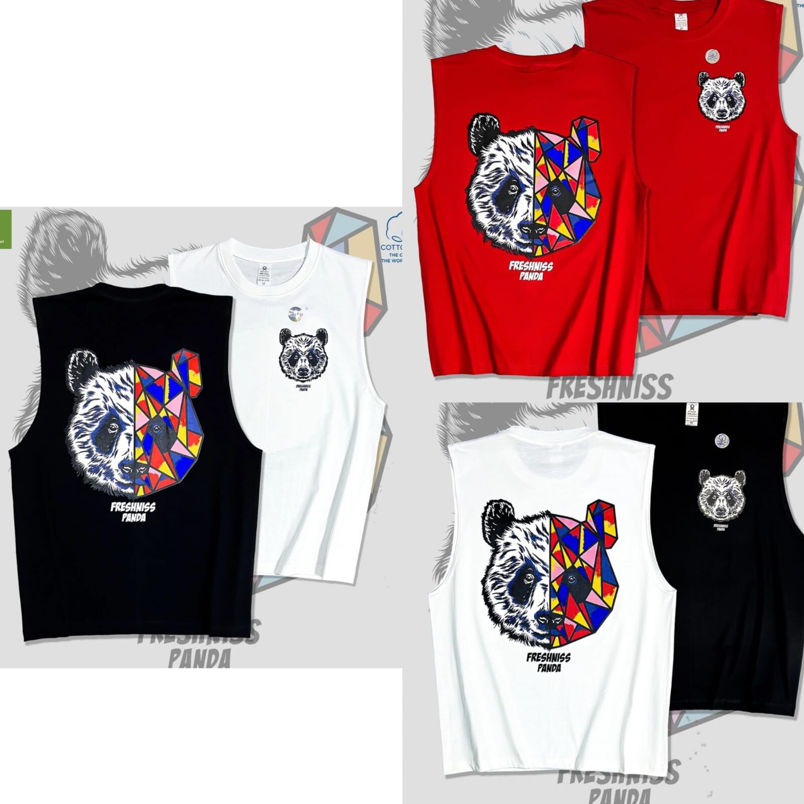 泰國鴛鴦色臉熊貓背心(T5 T652)