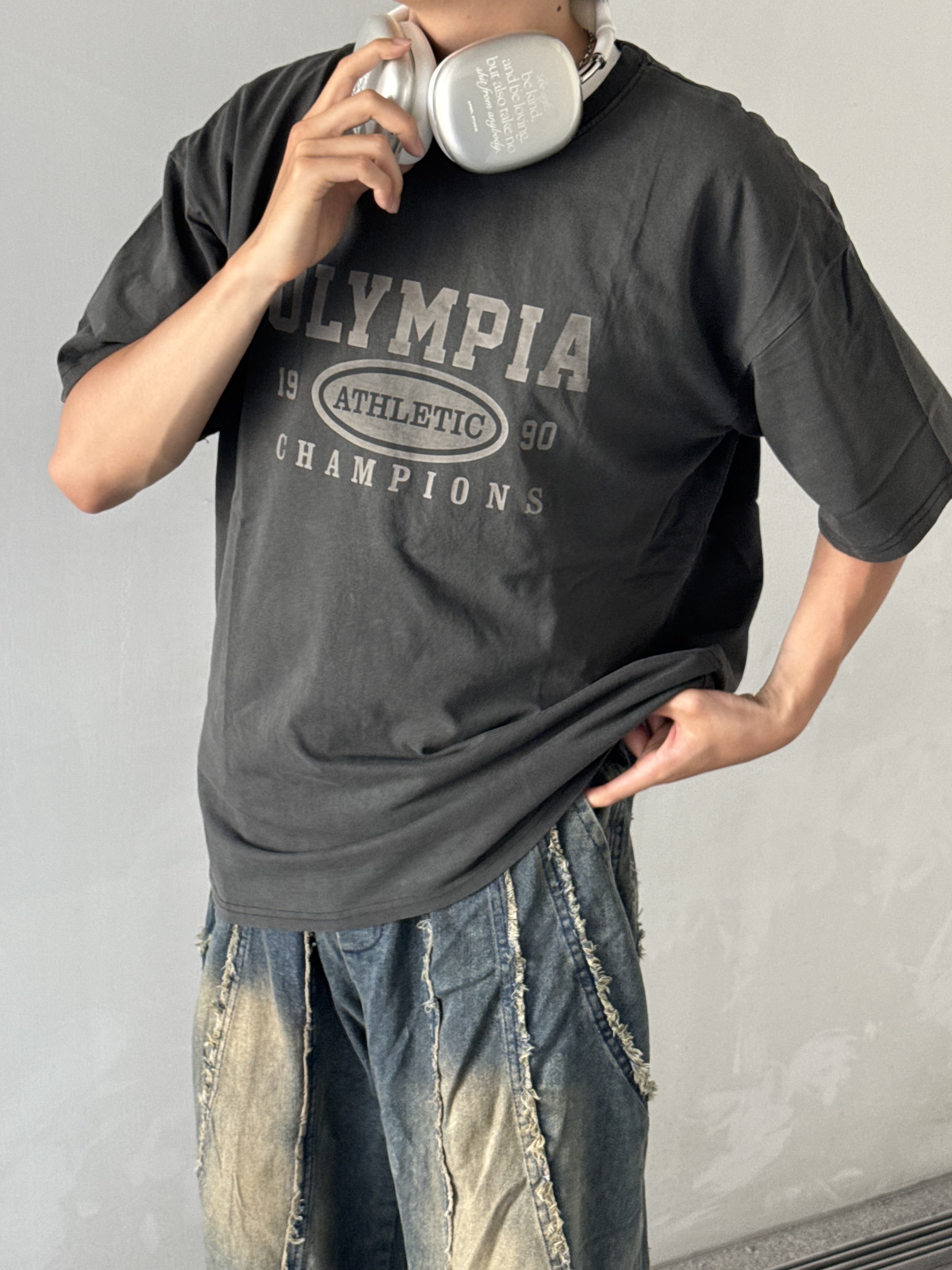 OLYMPIA 圓標水洗短 Tee (2colors)