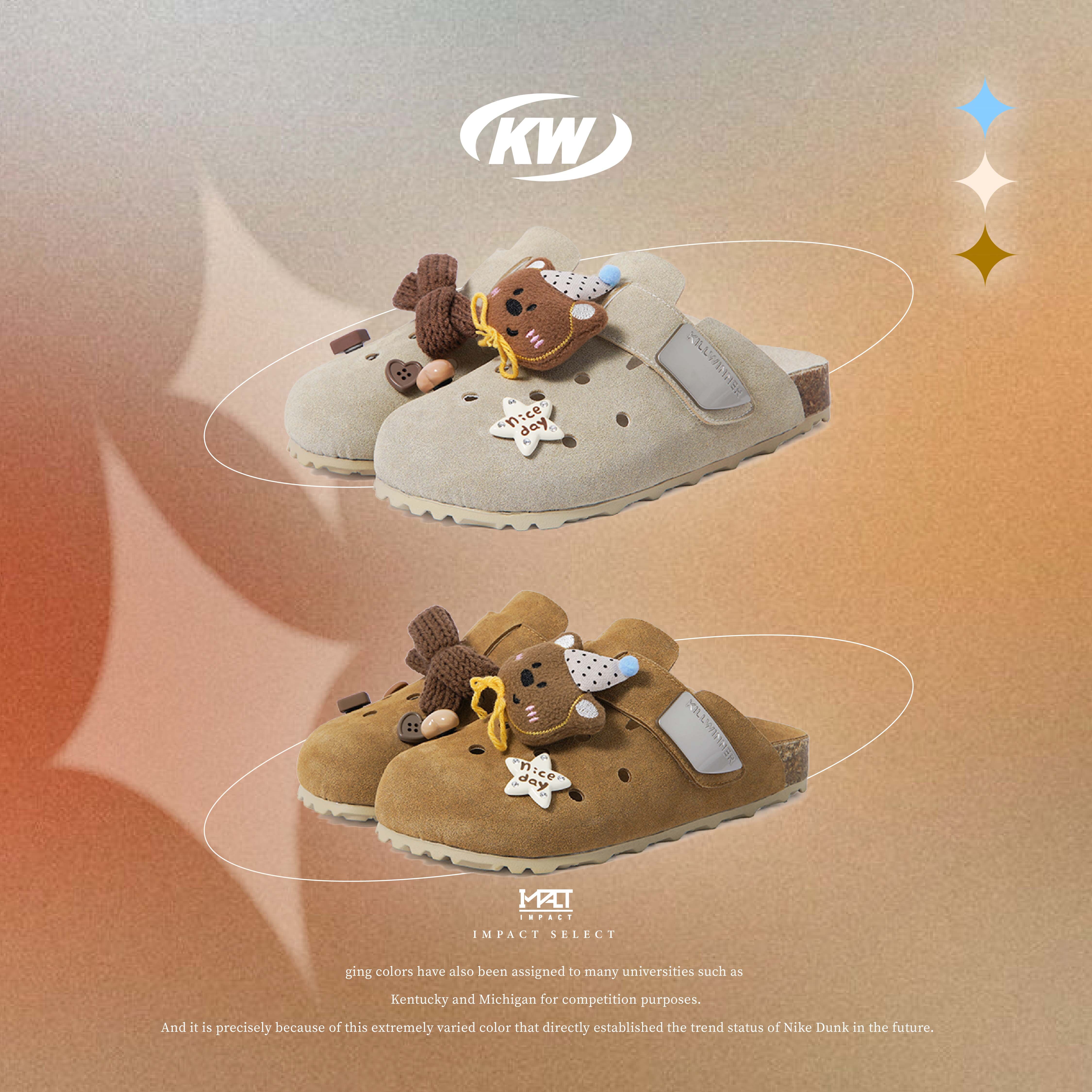 KILLWINNER 勃肯鞋 復古洞洞鞋 休閒 通勤懶人鞋 KWBK241201