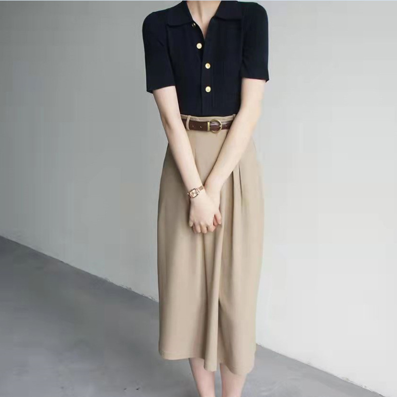 簡約翻領短袖上衣