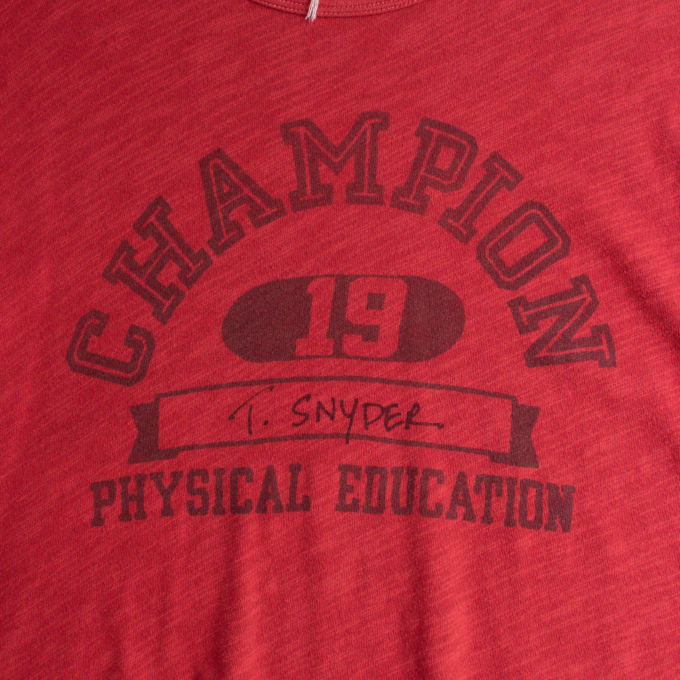 TODD SNYDER CHAMPION TEE 加拿大製 紅色 圖案 短袖 T恤