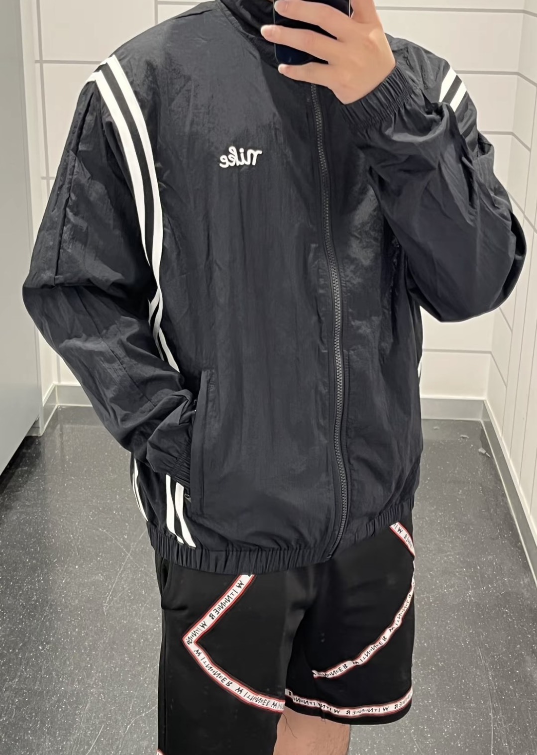 Nike DNA Crossover 美式復古條紋籃球外套 男款 黑色