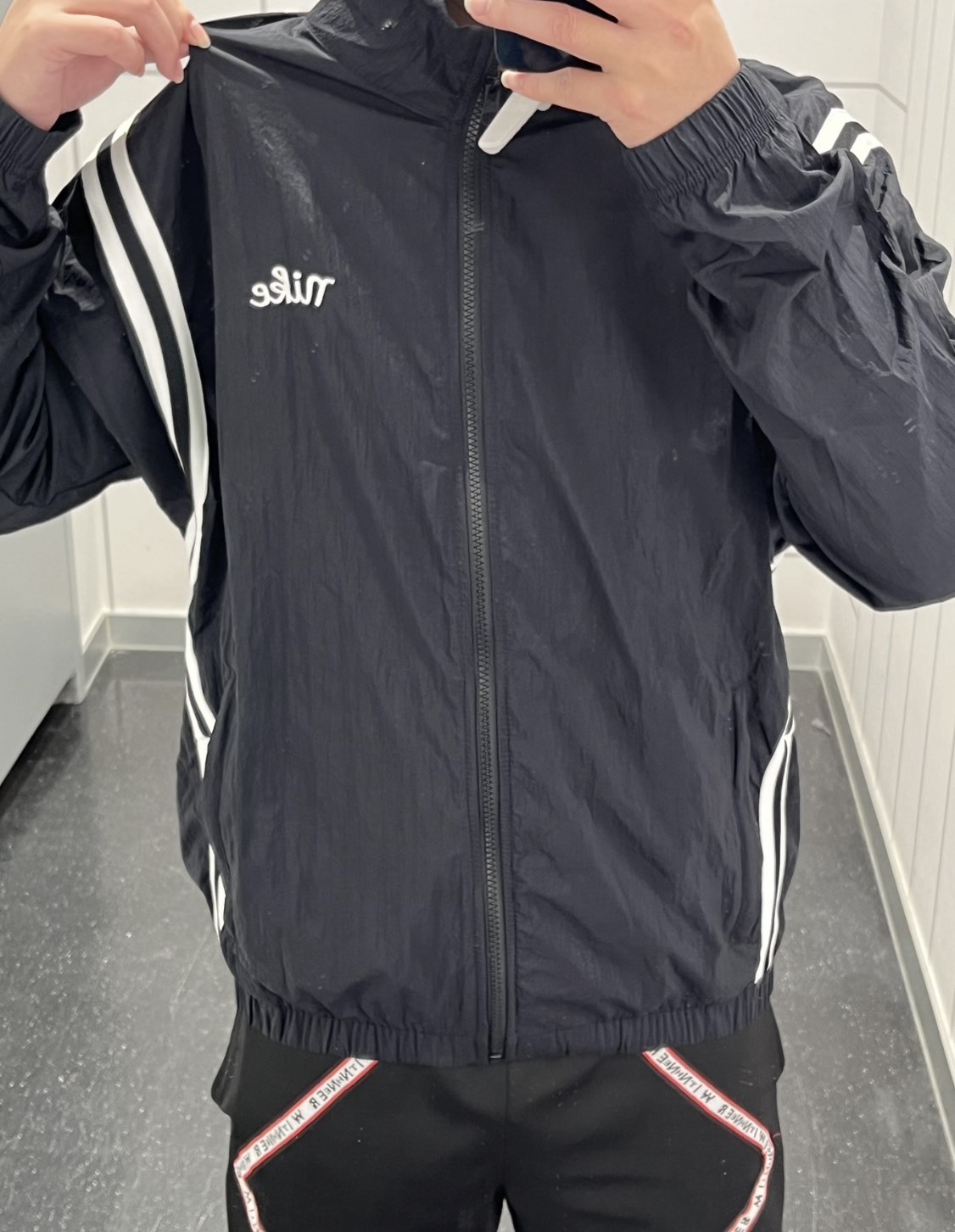 Nike DNA Crossover 美式復古條紋籃球外套 男款 黑色