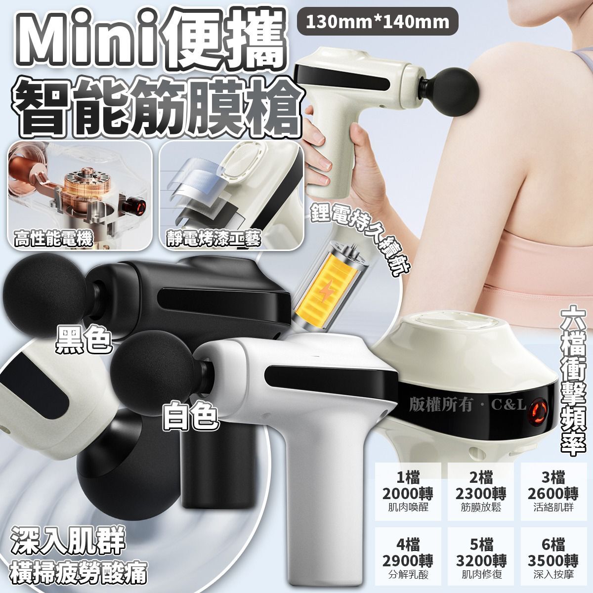 Mini便攜智能筋膜槍